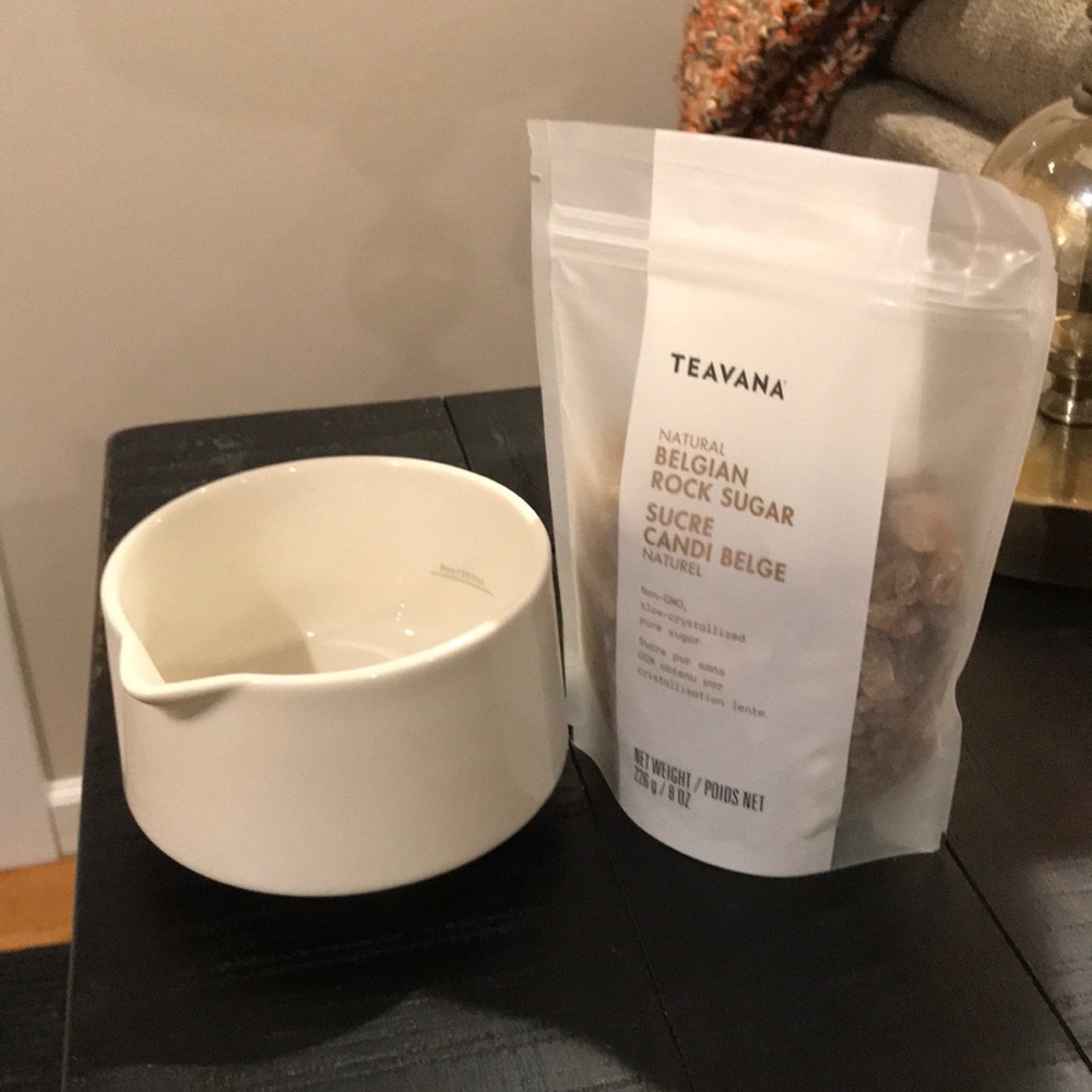 Teavana Matcha Tea Bowl and Belgian Rock Sugar